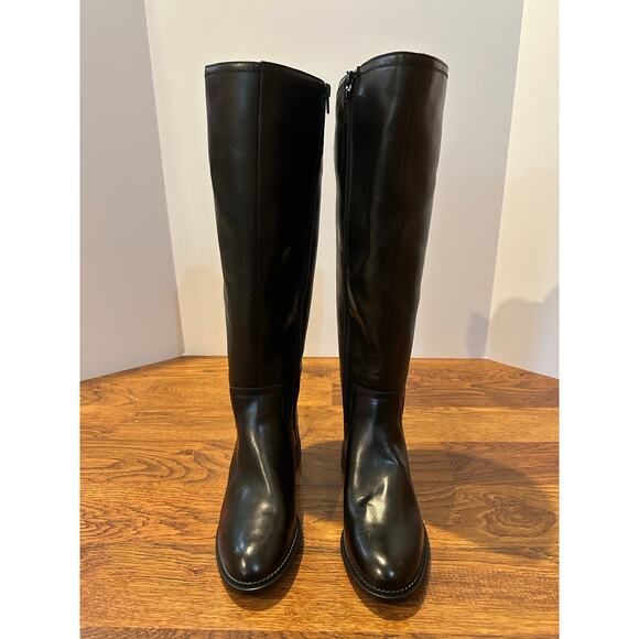 Franco Sarto Women's Henrietta Faux Leather Riding Boots Black Size 6 NWOB - Picture 3 of 13